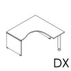 Scrivania angolare Dx - Sx gamba in legno e gamba cilindrica
