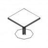 Tavolo riunione quadrato con basamento in metallo